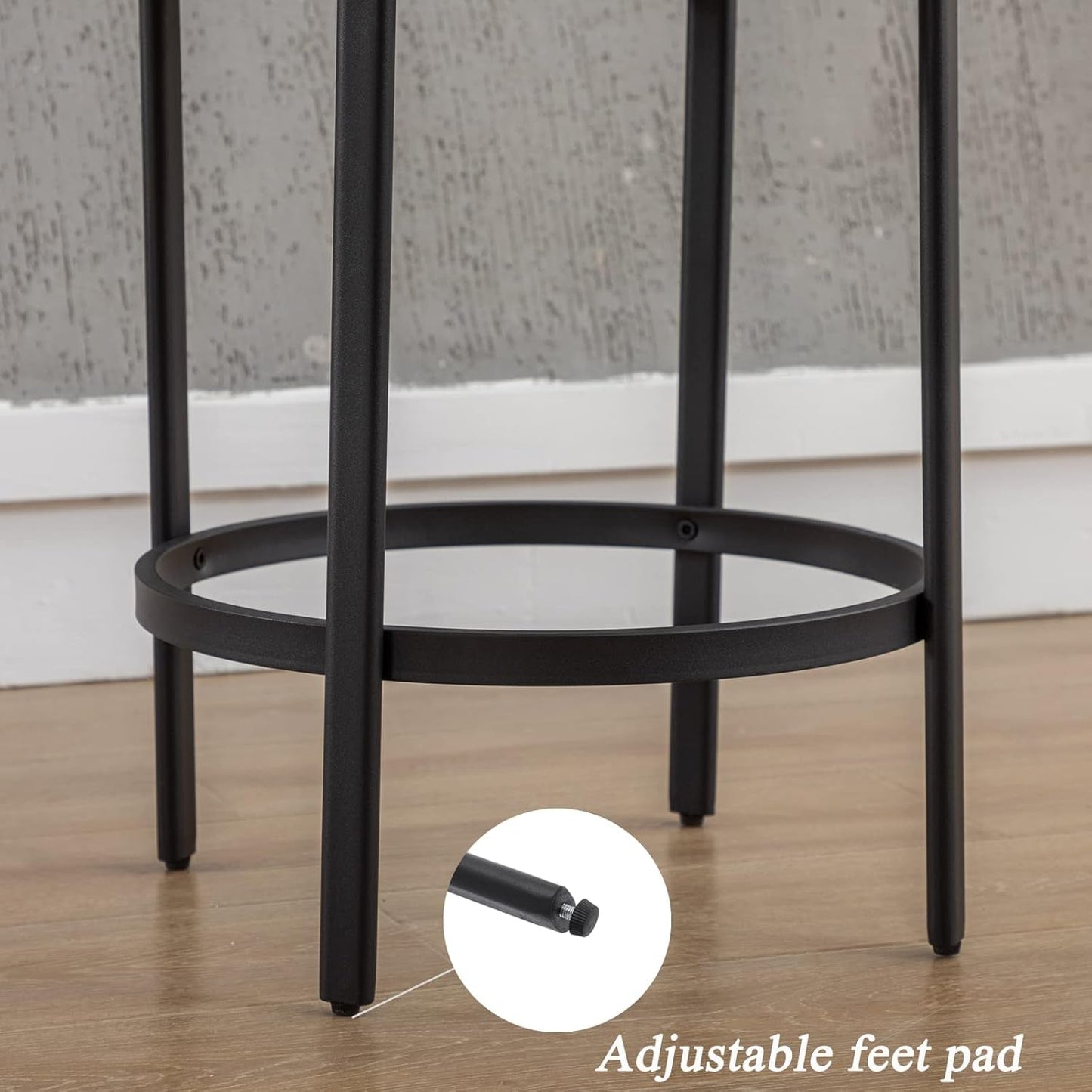 Counter Height Bar Stools 26" round Barstools Set of 2, Modern Faux // Furniture Kitchen