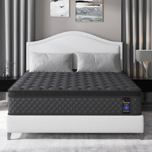 Full Hybrid Mattress, 12 Inch, Medium-Firm, Euro Top, Bedroom Furniture