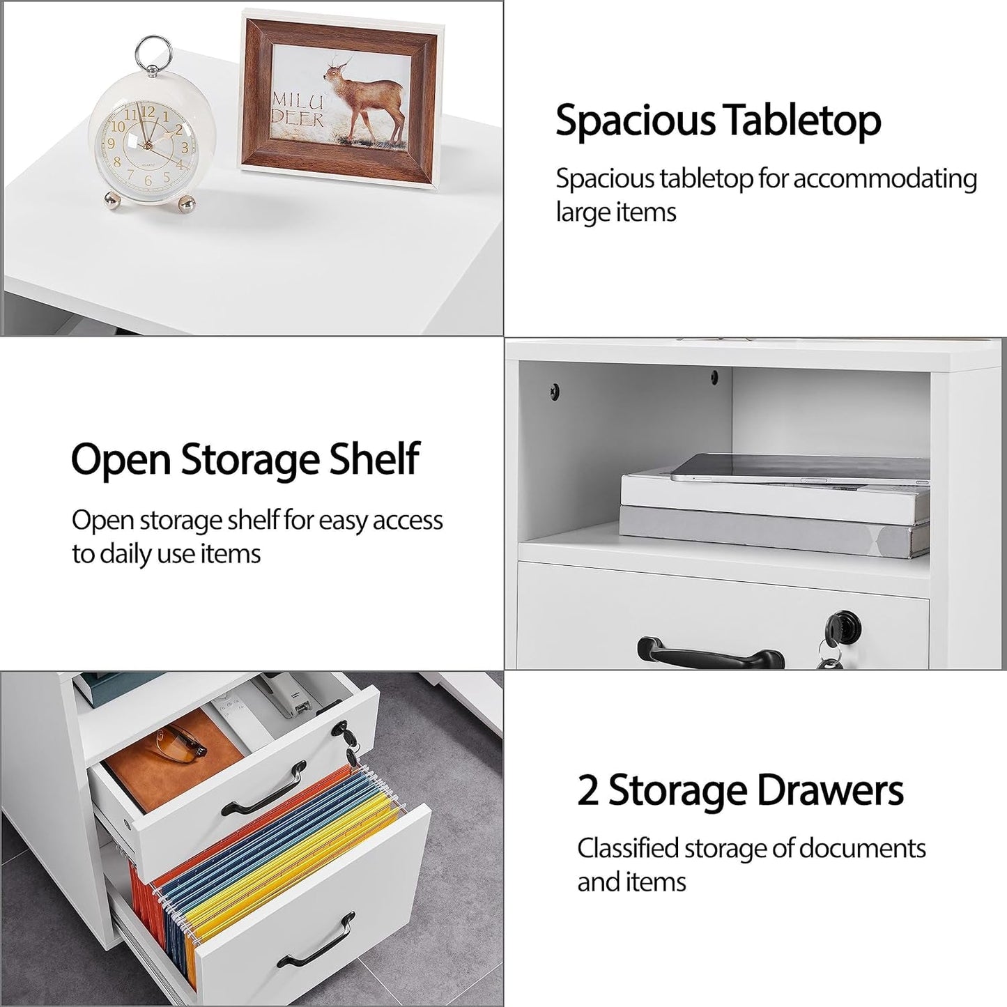 File Cabinet Vertical File Cabinets Mobile Letter Size File Storage // Office Furniture