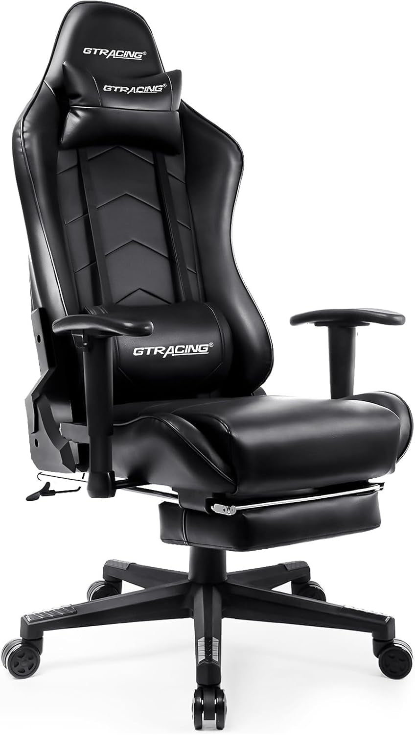 Gaming Chair with Footrest, Racing Style Computer Chair for Adult,