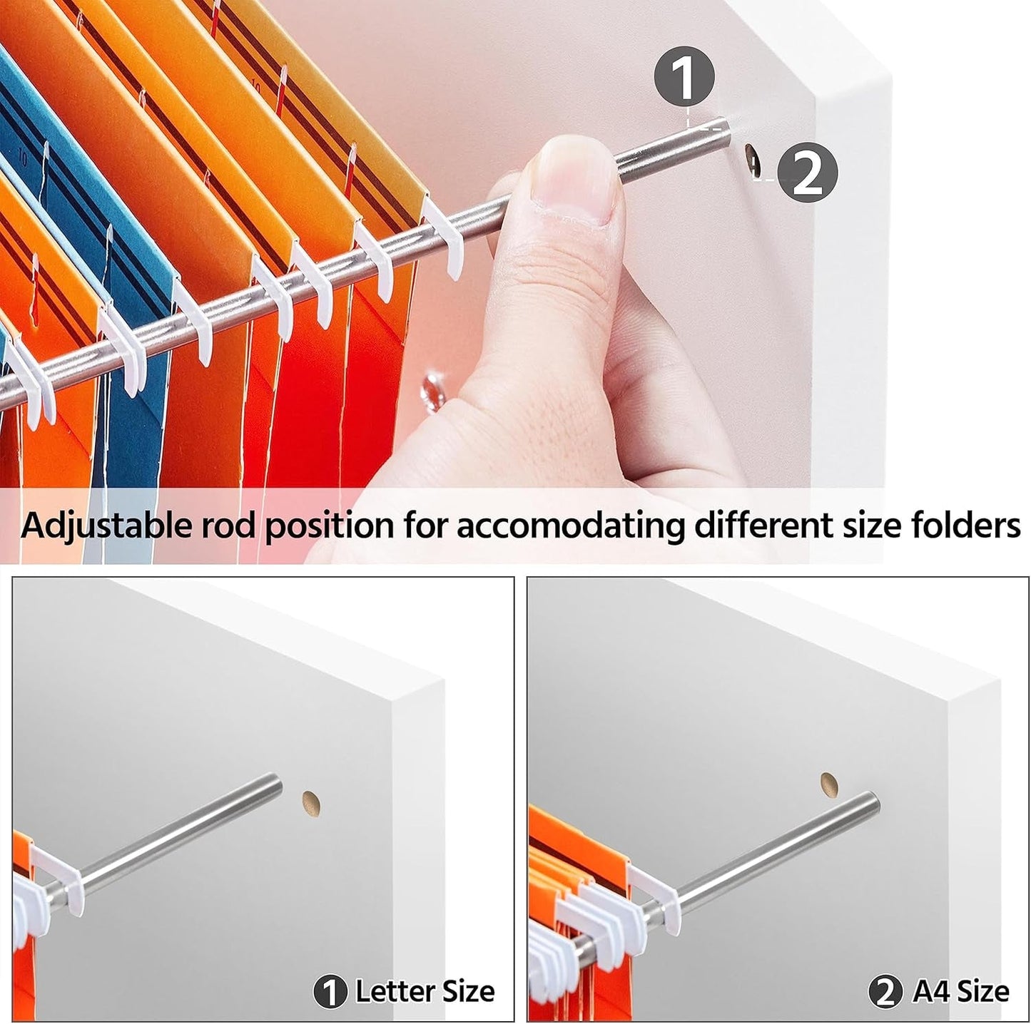 File Cabinet Vertical File Cabinets Mobile Letter Size File Storage // Office Furniture