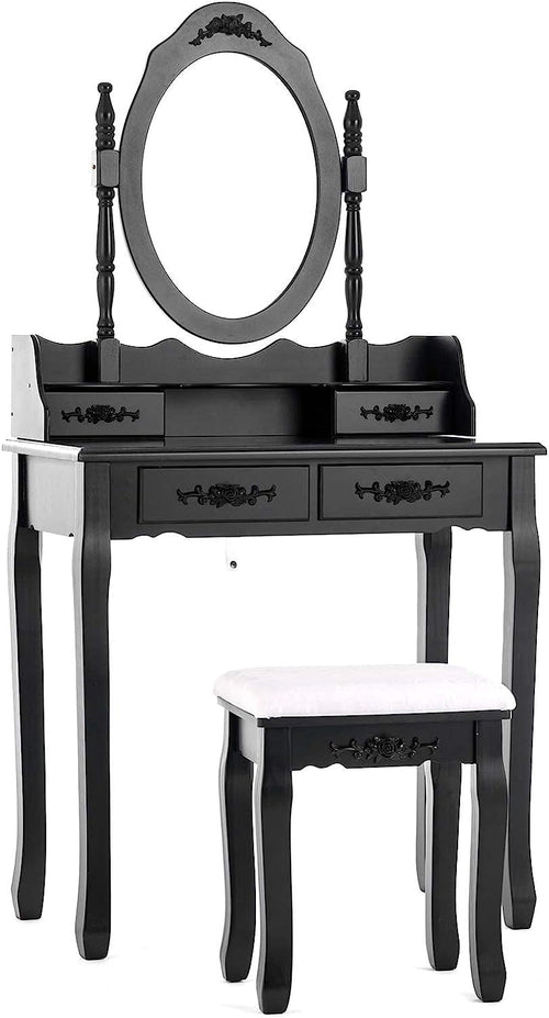 Oval Mirror Vanity Set for Girls // Bedroom, Furniture