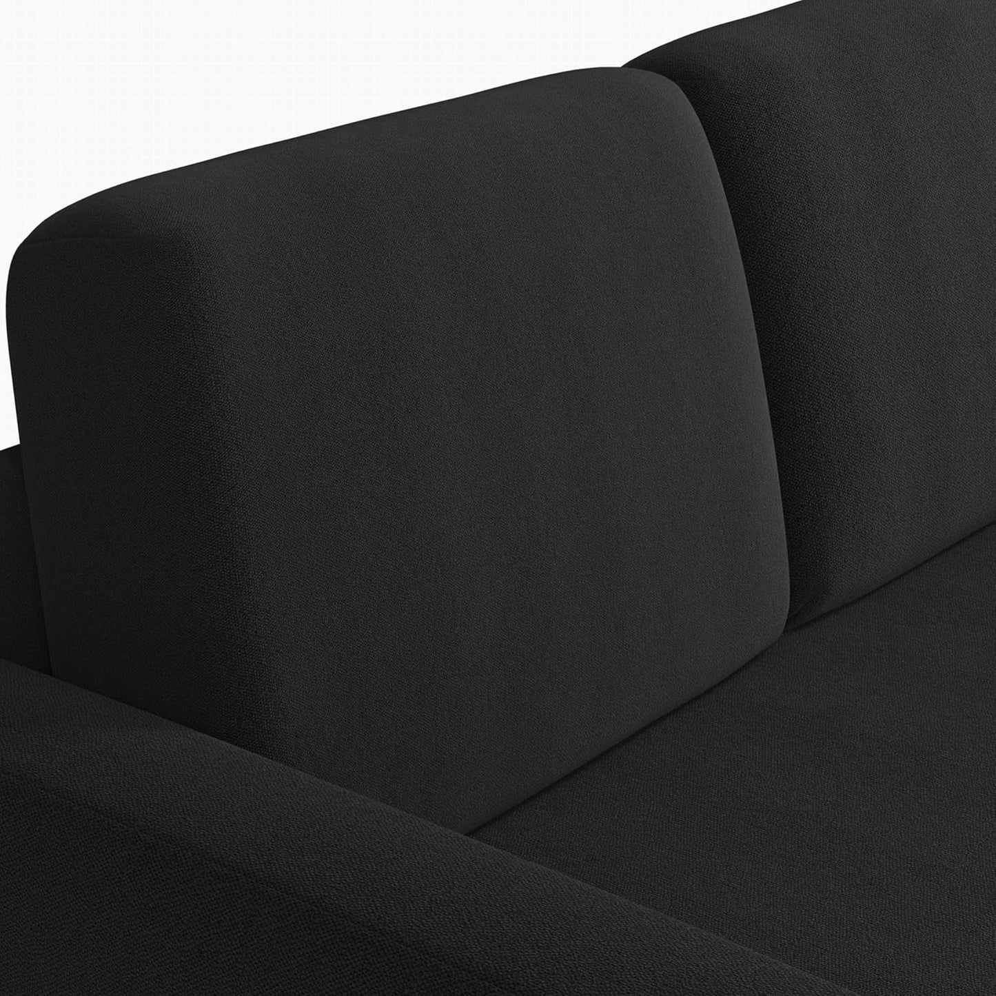Black L-Shaped Sectional Sleeper USB, Storage, Chaise