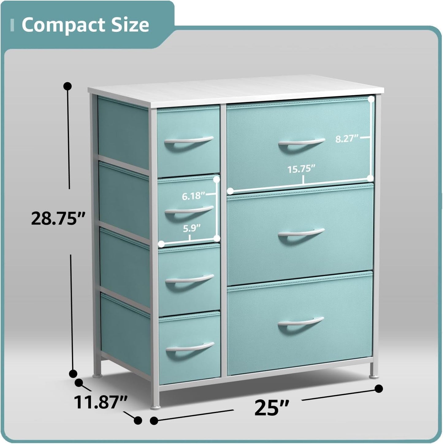 Dresser with 7 Drawers - Furniture Storage Chest for Kid’S, Teens,