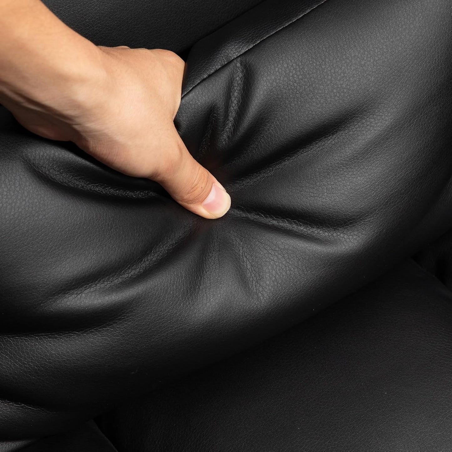 Executive Office Chair with Footrest and Lumbar Support, PU Leather