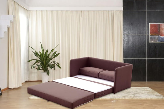 Brown Modern Loveseat Sleeper Contemporary Style // Living Room Furniture