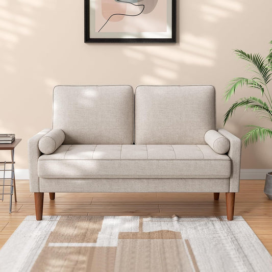 Modern Ashbeige Loveseat for Small Spaces // Living Room Furniture