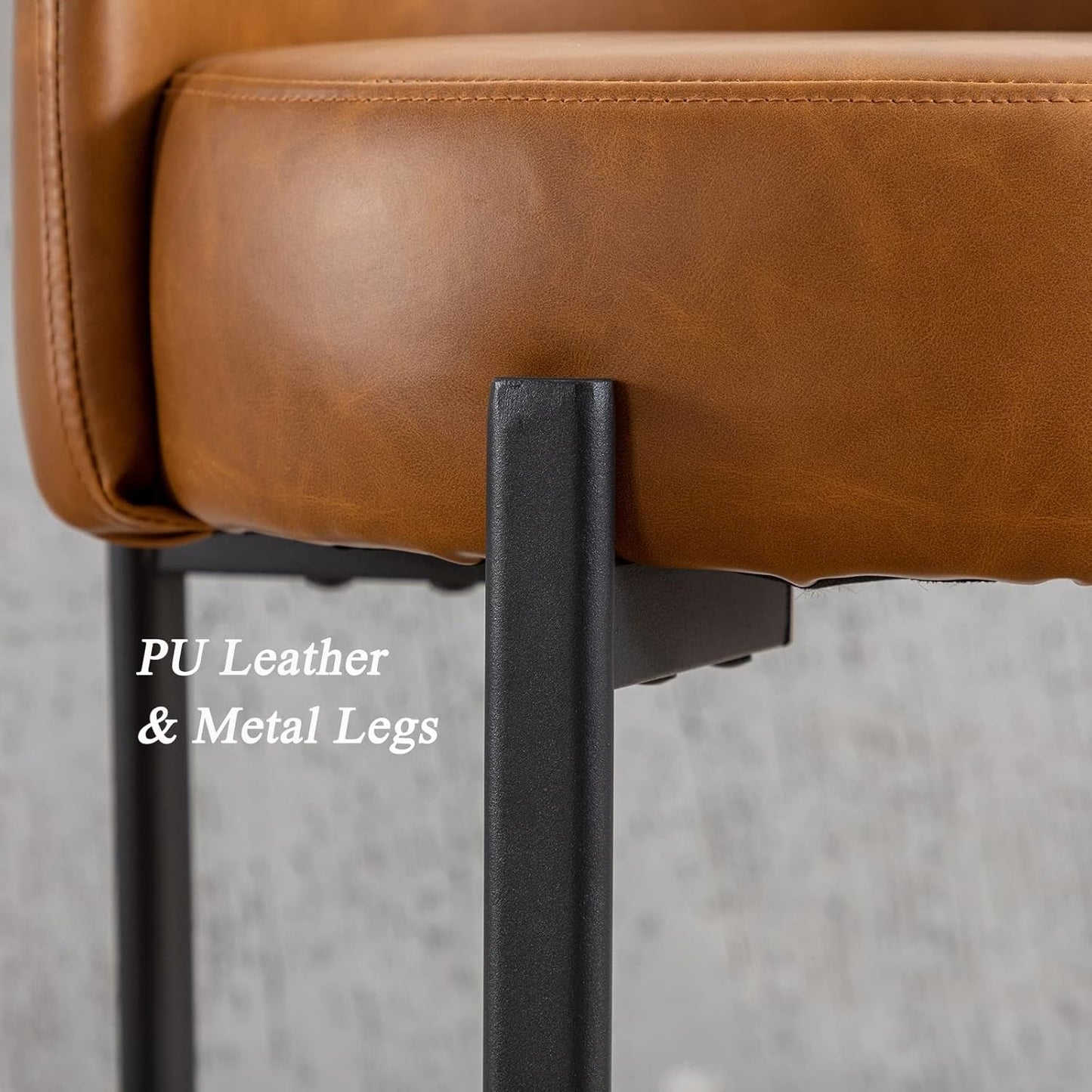 Counter Height Bar Stools 26" round Barstools Set of 2, Modern Faux // Furniture Kitchen