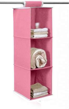 Hanging 3 Shelf Closet Cloth Storage Organizer for Wardrobe &Shelf for BATHROOM